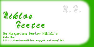 miklos herter business card